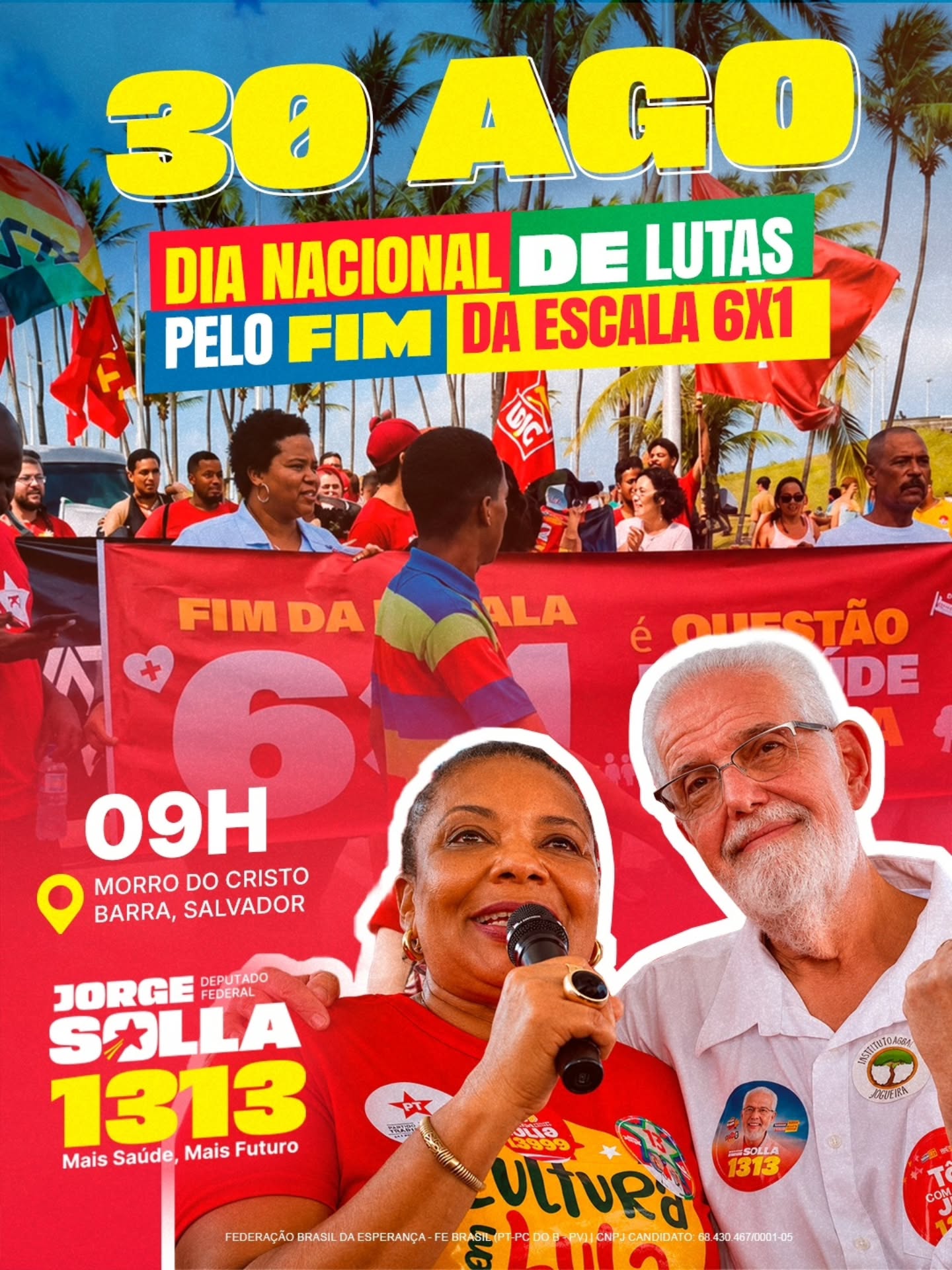 Ato pelo fim da escala 6x1 em Salvador