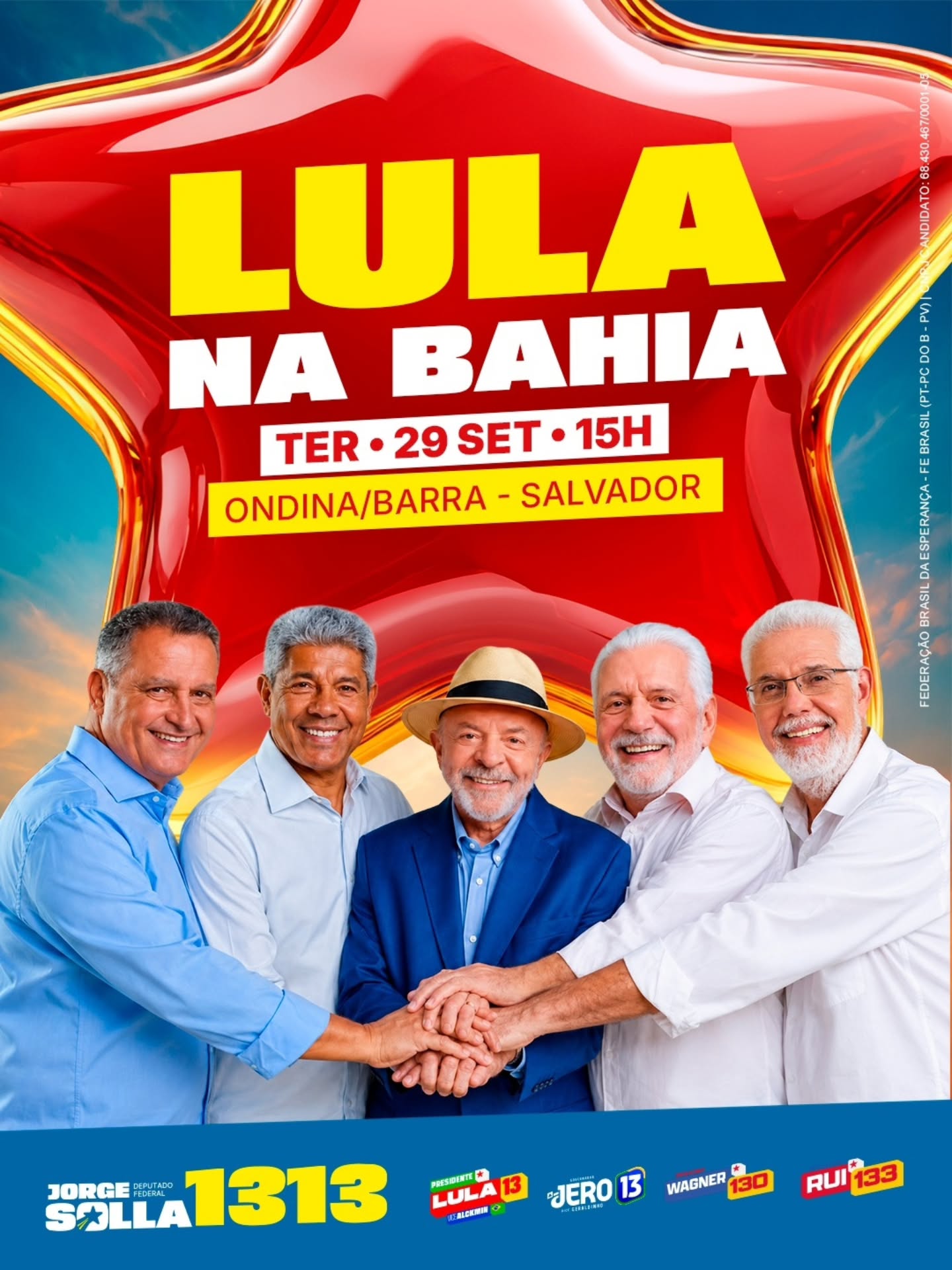 Caminhada da Vitória em Salvador com Lula e Jero