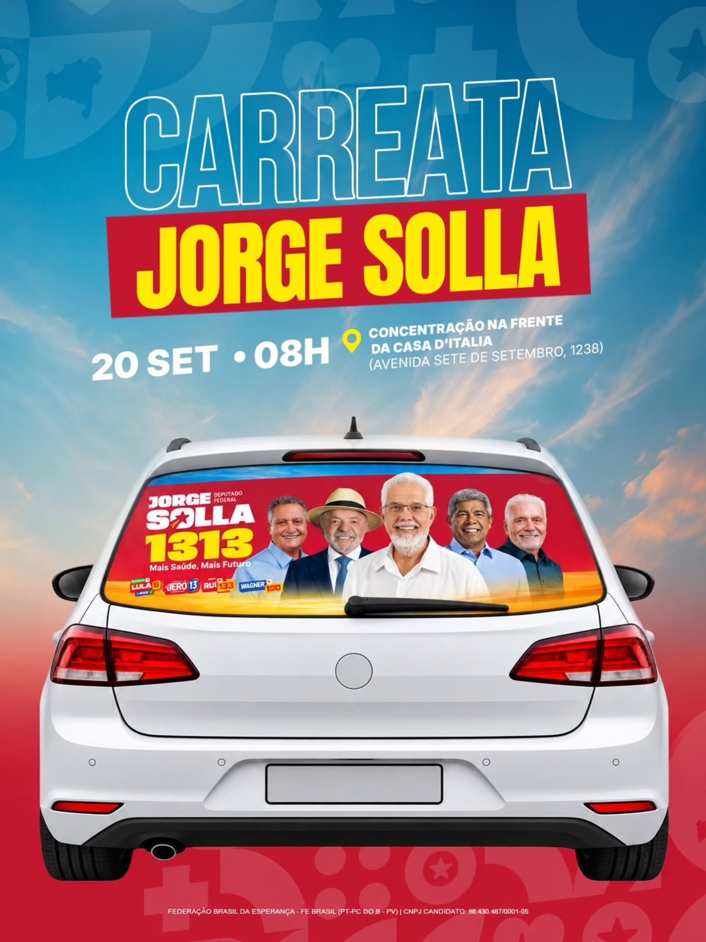 Carreata em Salvador com Jero 13 e Lula 13