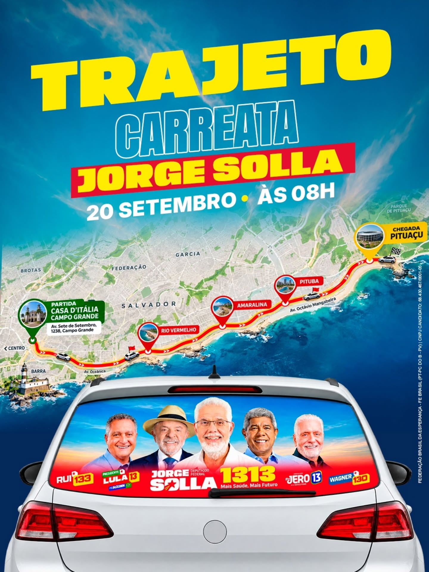 Carreata em Salvador no dia 20/09