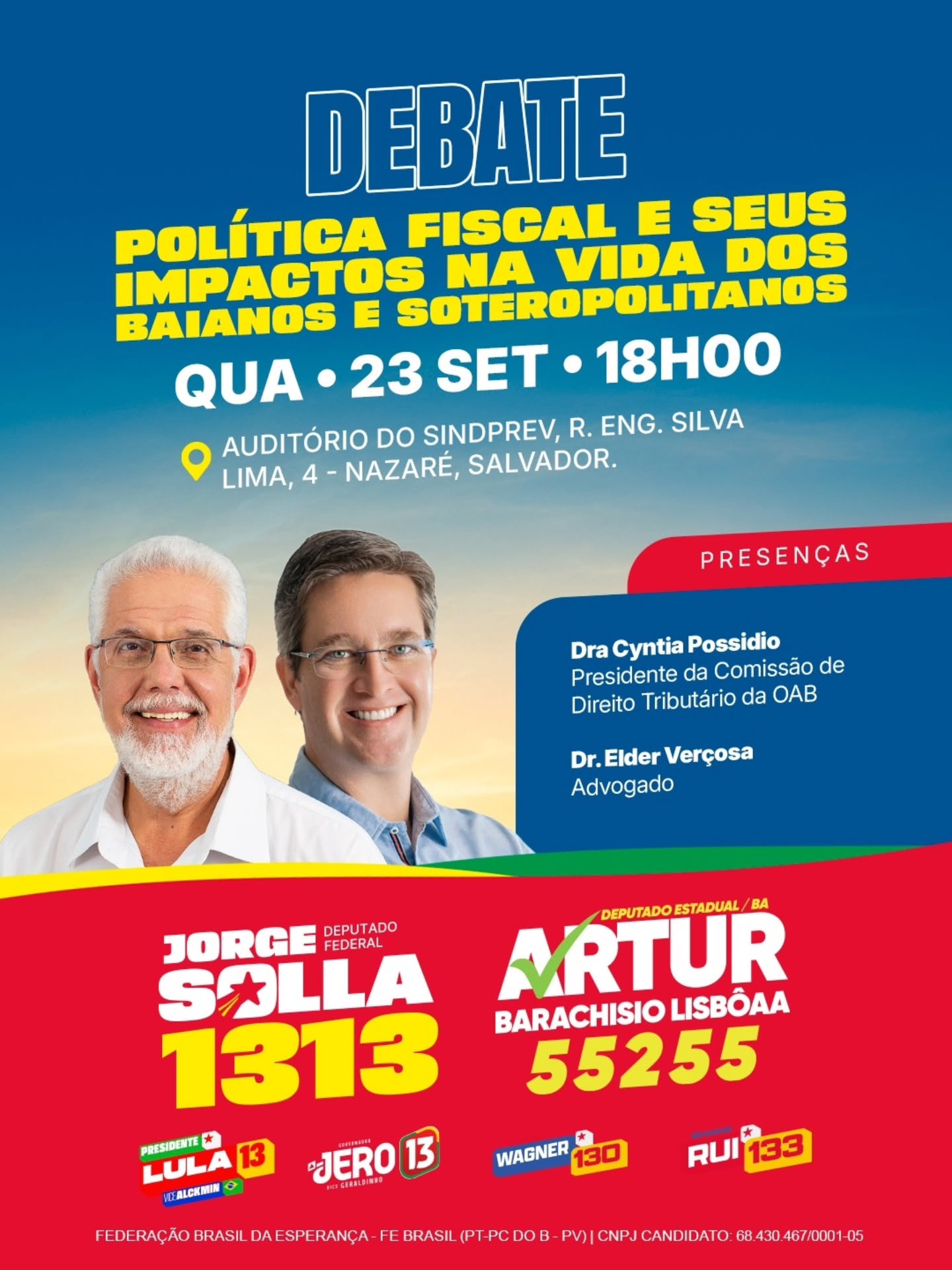 Debate sobre política fiscal em Salvador