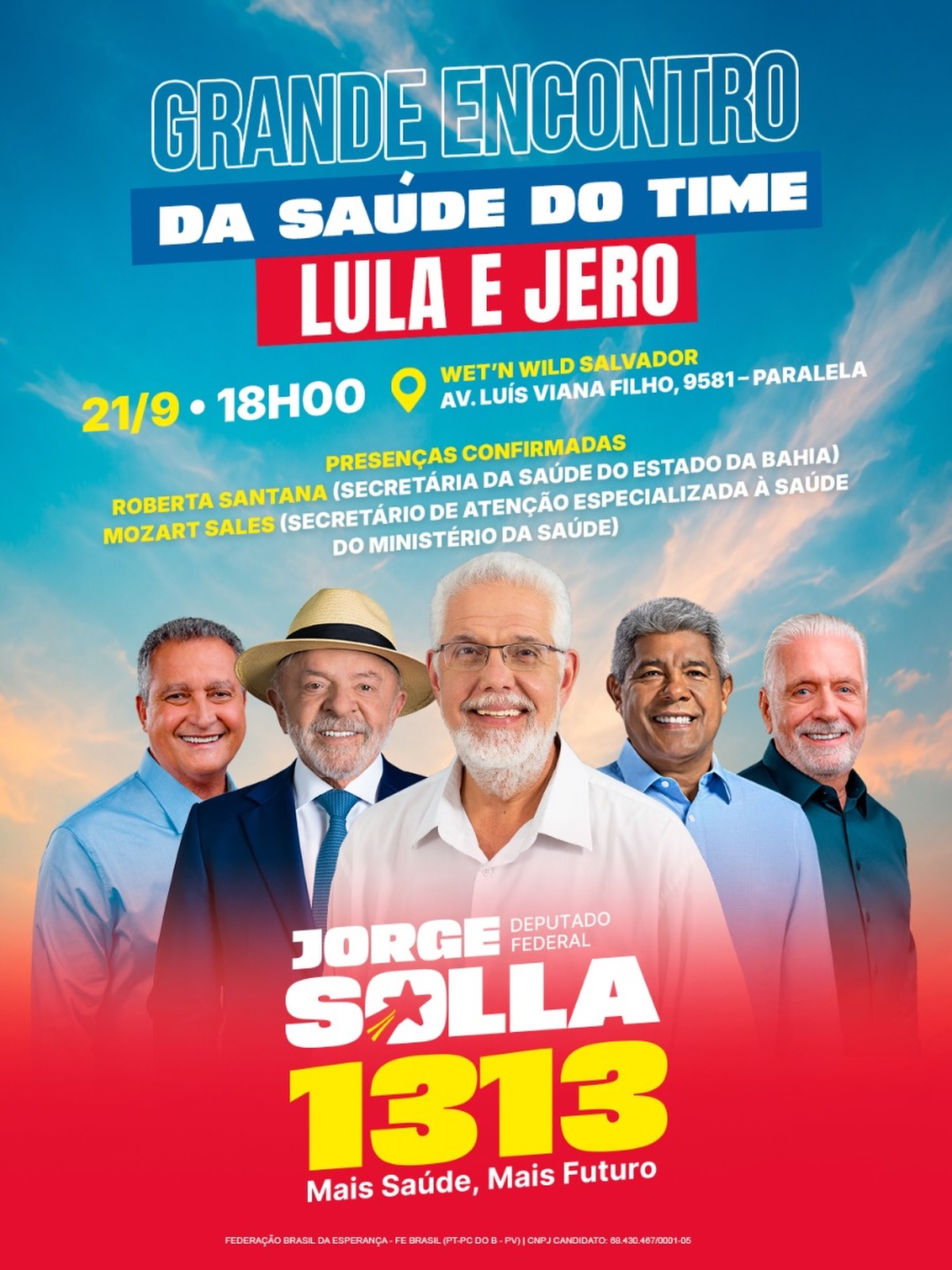 Encontro sobre saúde pública na Bahia em 21 de setembro