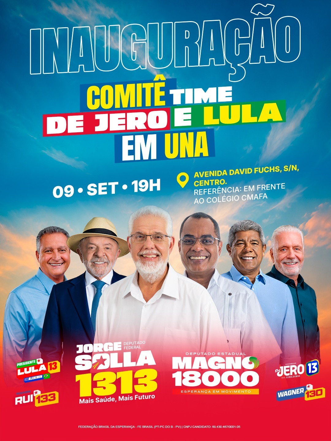 Inauguração do Comitê do Time de Jerônimo e Lula em Una