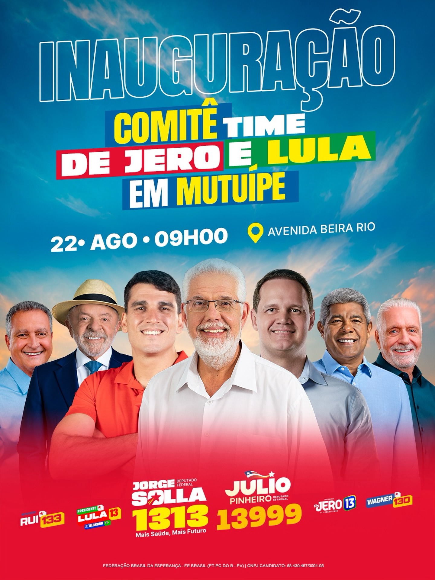 Inauguração do Comitê Time de Jerônimo e Lula em Mutuípe