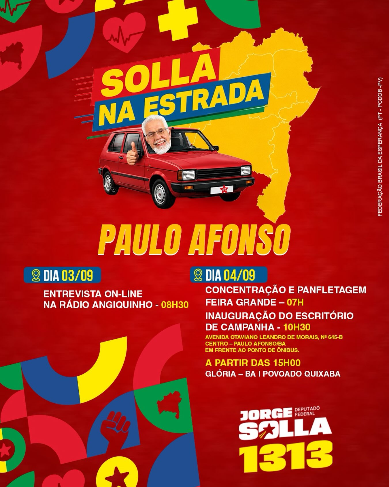 Jorge Solla em Paulo Afonso e região