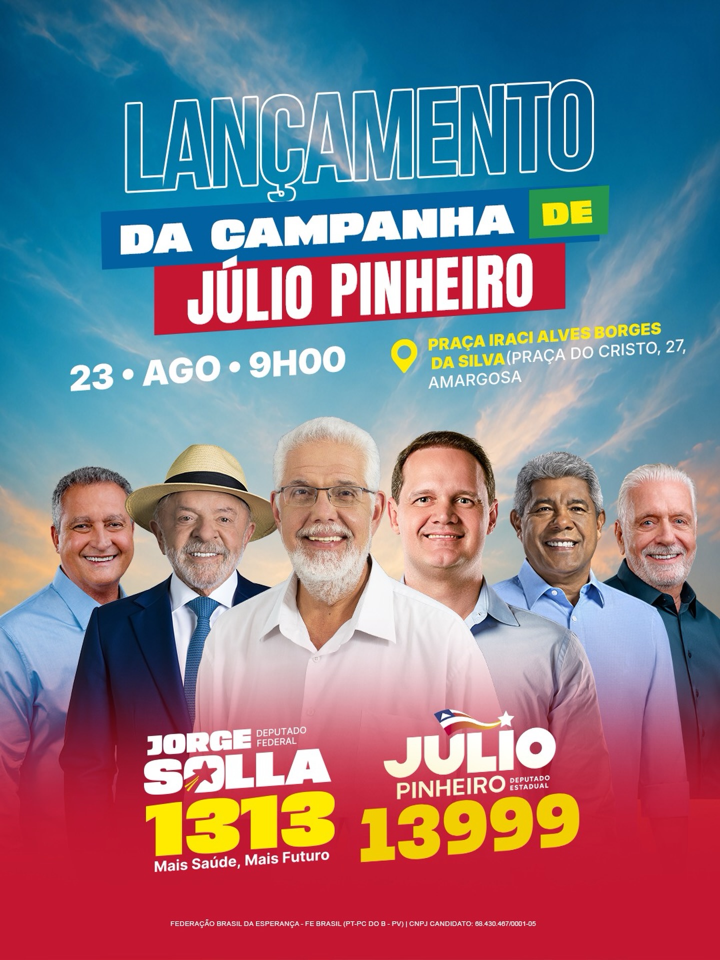 Lançamento da campanha de Júlio Pinheiro em Amargosa