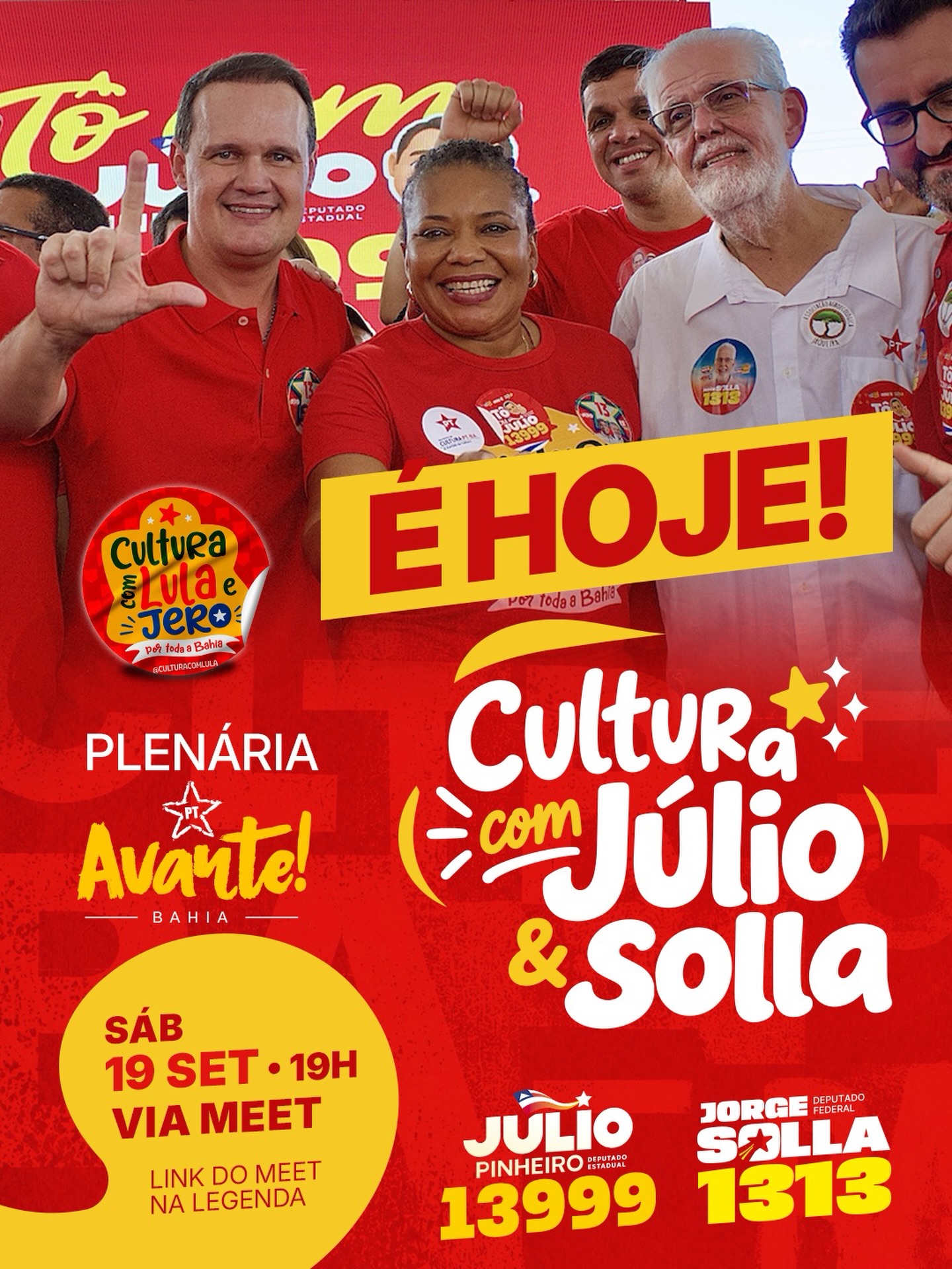 Plenária da Cultura com Jorge Solla e Júlio Pinheiro
