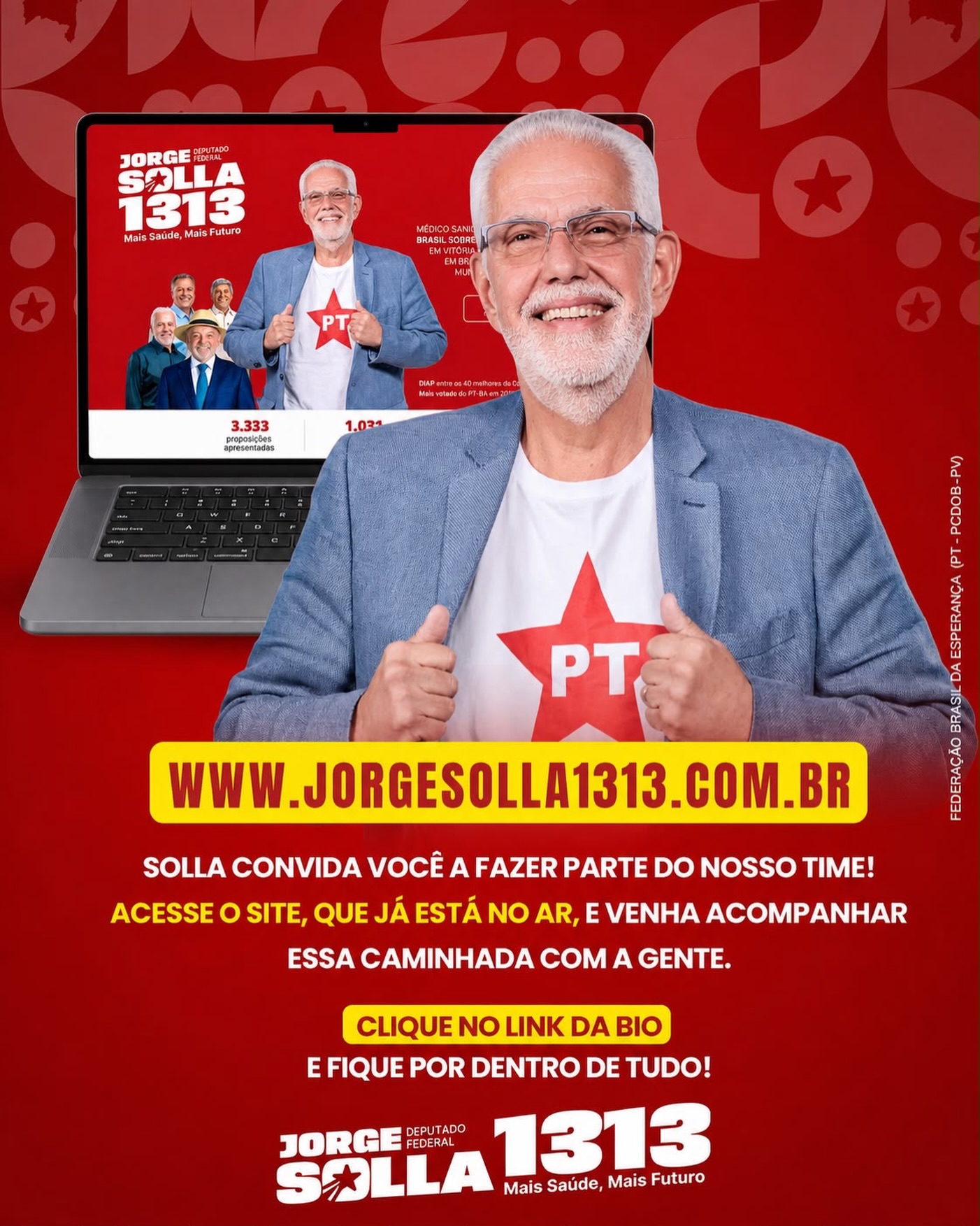 Site de campanha de Jorge Solla no ar